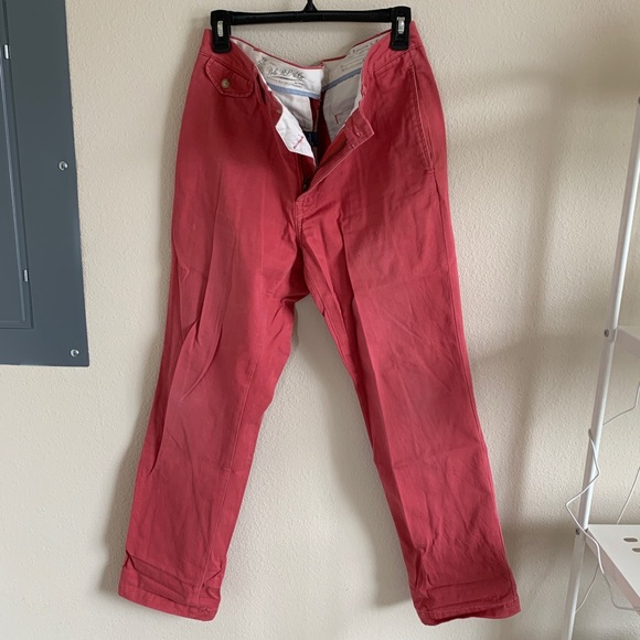 Ralph Lauren Distressed Chinos Red - Picture 1 of 7